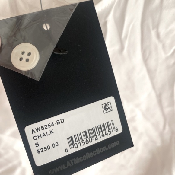 (B10) ATM Womens Silk Crop Tank Top, Color: Chalk, NWT, Size Small - Picture 6 of 12